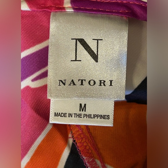 NWT Natori Women's Nightgown & Robe Set Floral Abstract Print Gown (M) Robe (S) - Picture 8 of 9